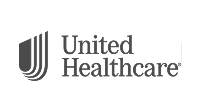 United Healthcare logo with a stylized "U" design to the left of the company name in black text on a transparent background, perfect for Grow With Me Pediatrics branding.